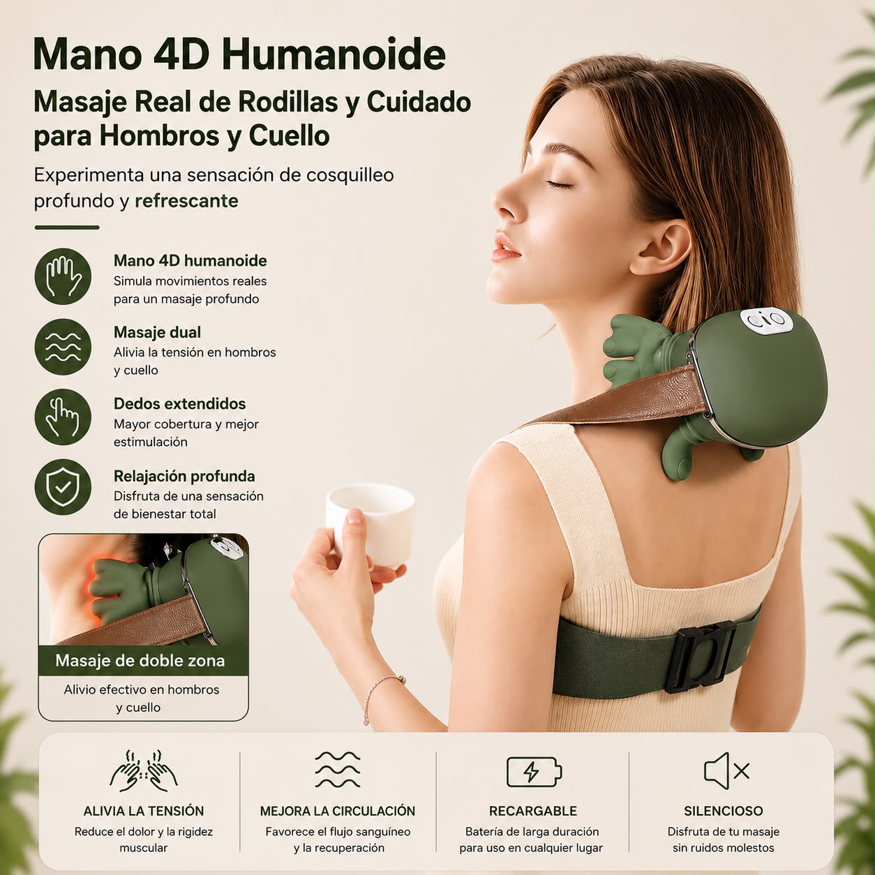 Masajeador Cervical  4 en 1 Con Calor™